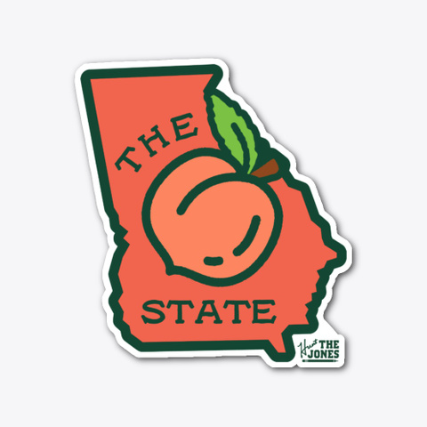 "The Peach State" Die Cut Sticker Standard T-Shirt Front