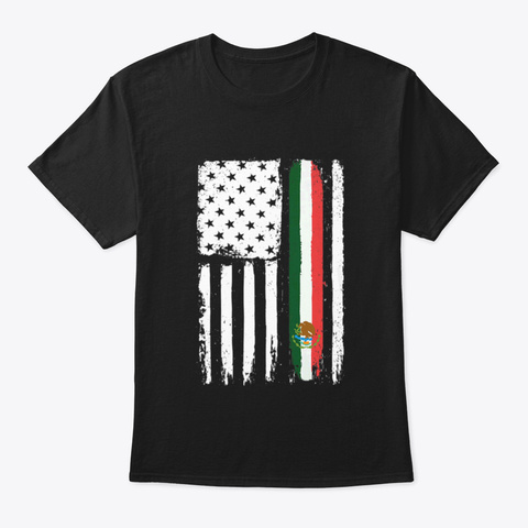 Mexican Flag Shirt Men Women Kids 4 Th Ju Black T-Shirt Front
