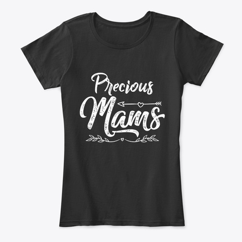 Precious Mams Cool Grandma Gift Black T-Shirt Front
