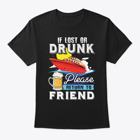 Funny Cruise Friend Apparel Black T-Shirt Front