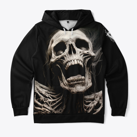 Screaming Skull Black áo T-Shirt Front