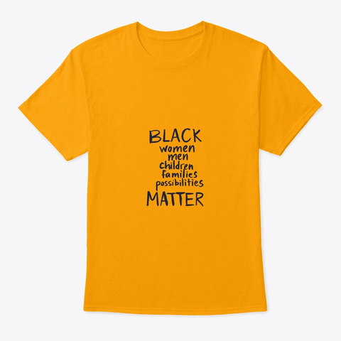 Black Matter   Melanin Queen Gold Camiseta Front