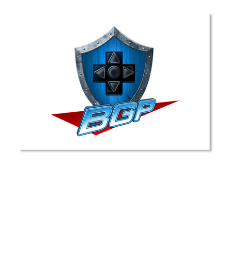 Bgp Logo Sticker White T-Shirt Front