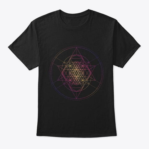Sacred Geometry Tessepyramid Black T-Shirt Front