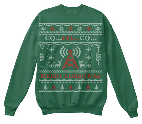 Ham Radio Xmas Ugly Sweater Ending Soon! Deep Forest  T-Shirt Front