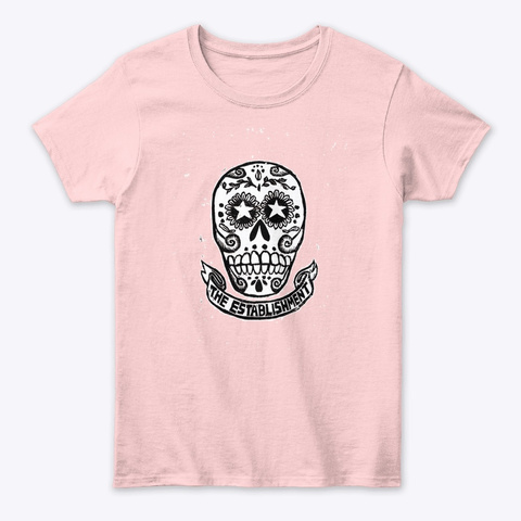 The Establishment Classic Skull Light Pink T-Shirt Front