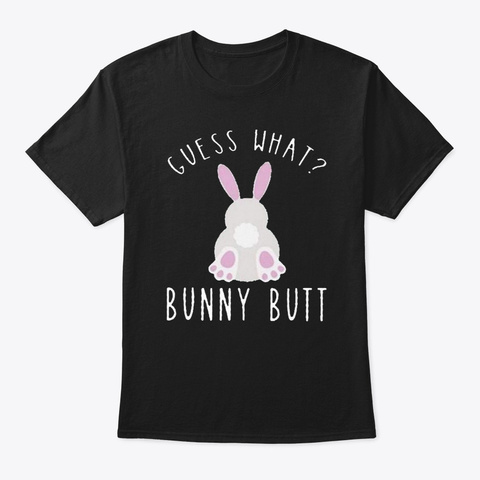 Funny Bunny Rabbit Shirts Black T-Shirt Front
