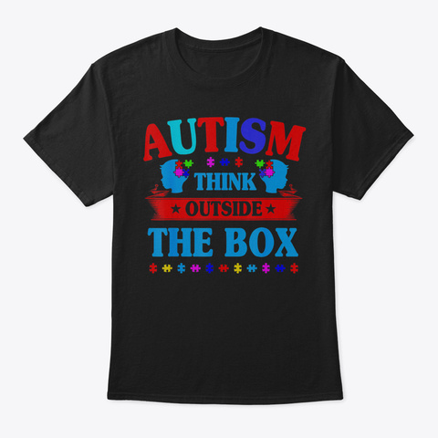 Autism Awareness Shirts Autism Kids Shir Black T-Shirt Front