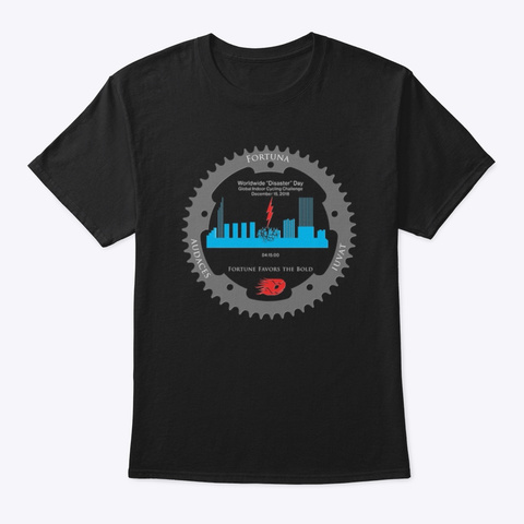 Wwdd Indoor Cycling Challenge Tee Black T-Shirt Front