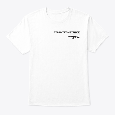Counter Strike Global Offensive Shirts White T-Shirt Front
