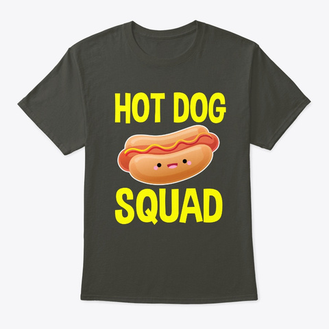 Hot Dog Squad American Food Merica Smoke Gray T-Shirt Front