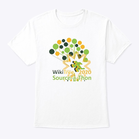 Wiki Tree Source A Thon 2020 White T-Shirt Front