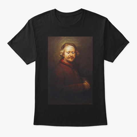 Banksy Rembrandt Black T-Shirt Front