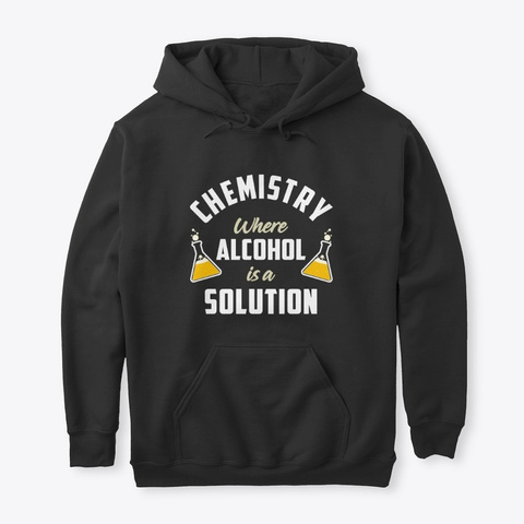 Science Chemistry Alcohol Beer Black T-Shirt Front