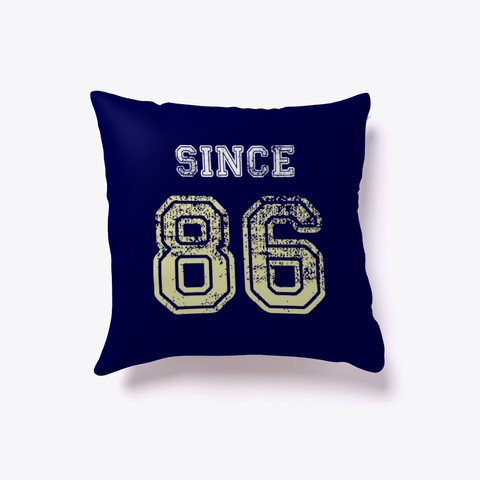 Together Since 1986 Couple Sleep Pillow Dark Navy Camiseta Front