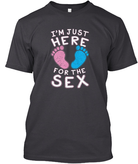 Funny Pregnancy Pun T Shirt Gender Revea Charcoal Black T-Shirt Front