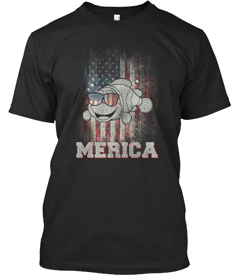 Clownfish Merica American Flag Unisex Tshirt