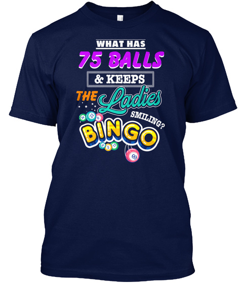 Bingo  Bingo Lover Grandma Mothers Day Navy T-Shirt Front