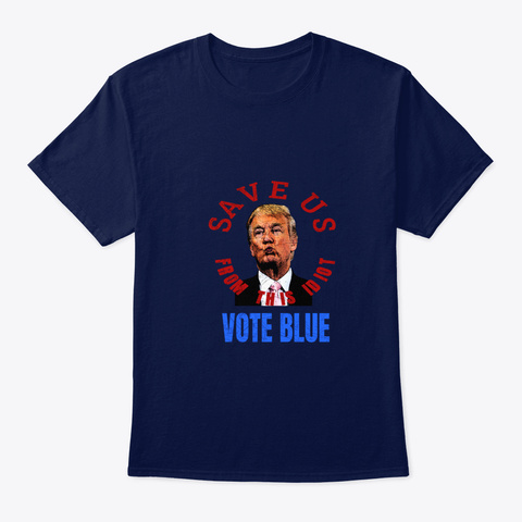 Political Corrupt Trump Uses America As  Navy T-Shirt Front