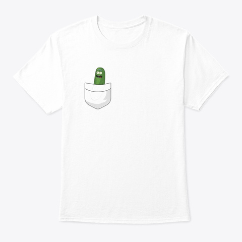Pickle Rick White T-Shirt Front
