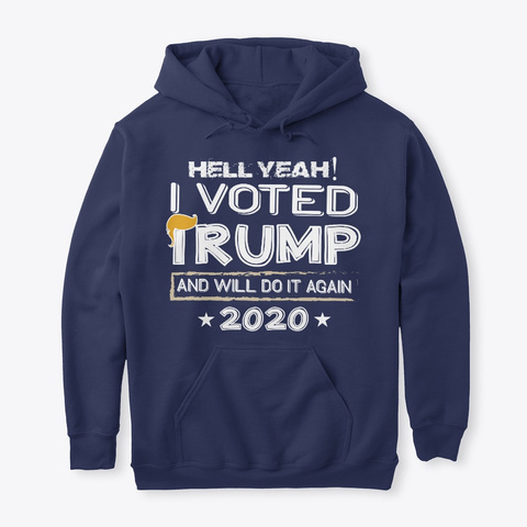 Vote Trump Again 2020 Navy T-Shirt Front