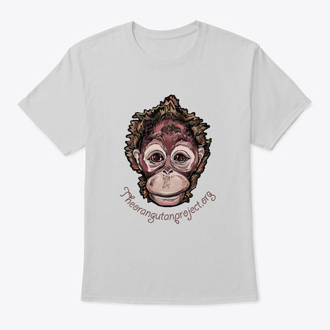 Little Orangutan Light Steel Camiseta Front