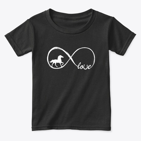 Gift For Horse Lover Love Horses Girls K Black T-Shirt Front