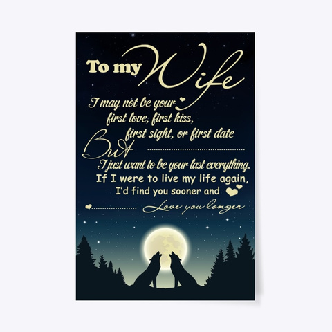 Wolf Poster Husband To Wife Standard T-Shirt Front