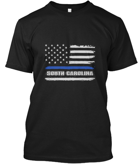Usa  South Carolina  Black T-Shirt Front