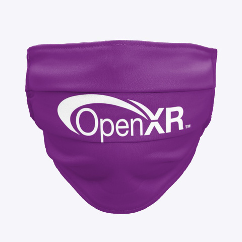 Khronos Open Xr™ Purple Logo Mask Standard T-Shirt Front