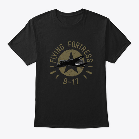 B17 Flying Fortress Sm4cl Black áo T-Shirt Front