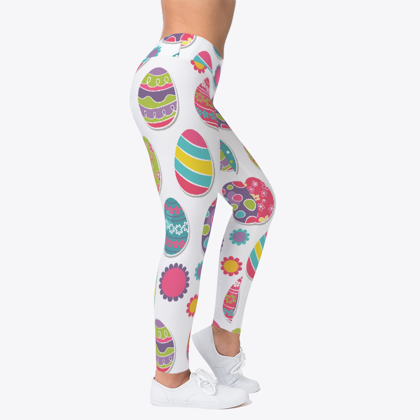 Custom Easter Egg Leggings Women's Print Fitness Stretch *Leggings ...