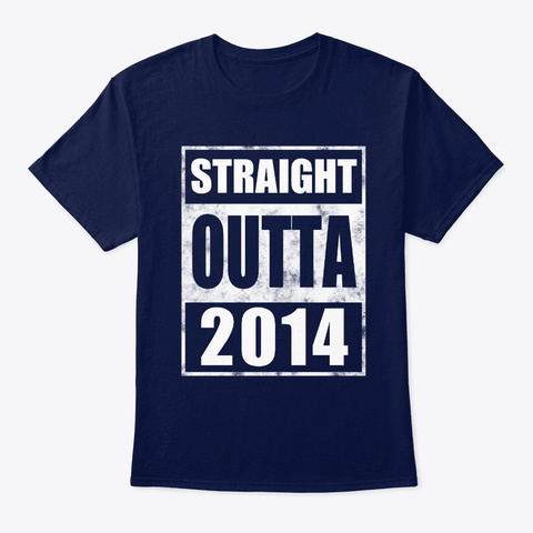 Straight Outta 2014 Kids T Shirt Navy T-Shirt Front