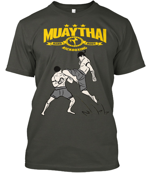 Muaythai Hard Body Kickboxing Smoke Gray T-Shirt Front