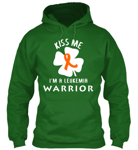 Leukemia   Kiss Me Irish Green T-Shirt Front