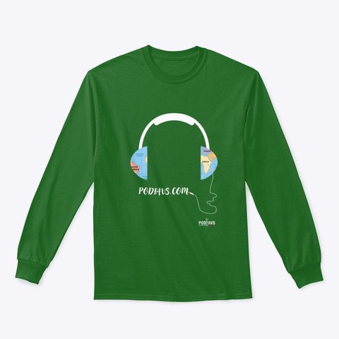 Connecting The World With Podcasts Irish Green T-Shirt Front