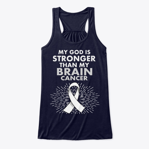 Brain Cancer Awareness Survivor Midnight T-Shirt Front