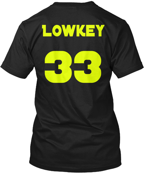 L Owkey 33 Black T-Shirt Back