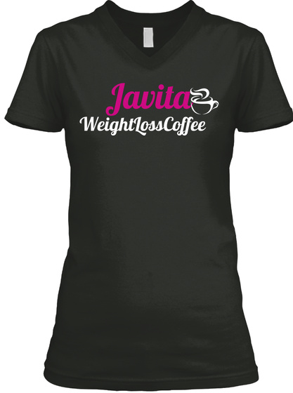 Javita Weight Loss Coffee  Black T-Shirt Front