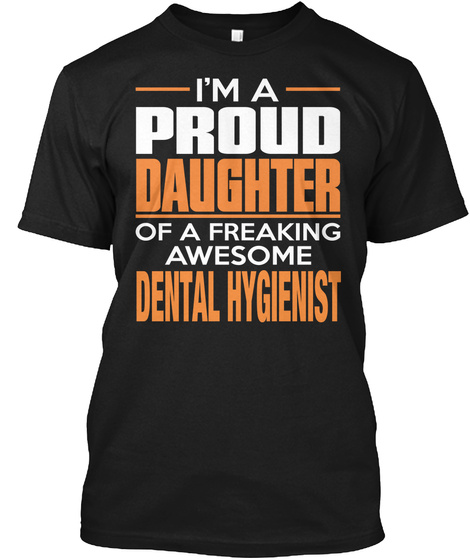 Dental Hygienist Black T-Shirt Front