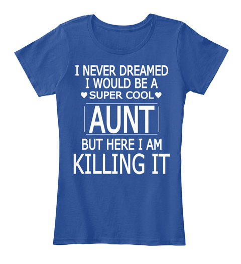 Super Cool Aunt  Deep Royal  T-Shirt Front