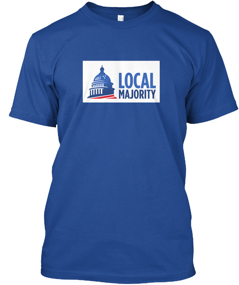 Local Majority Deep Royal T-Shirt Front