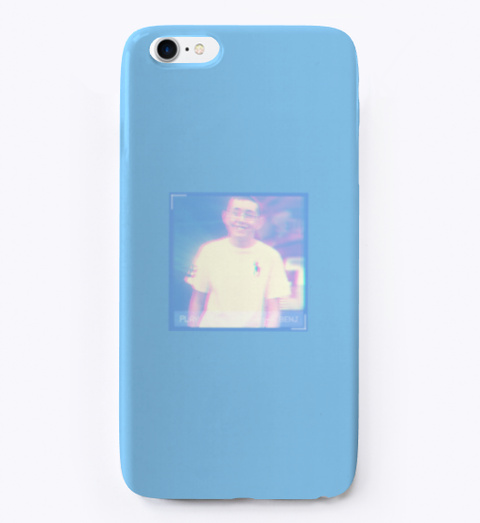 Glitch Design Phone Case Light Blue Camiseta Front