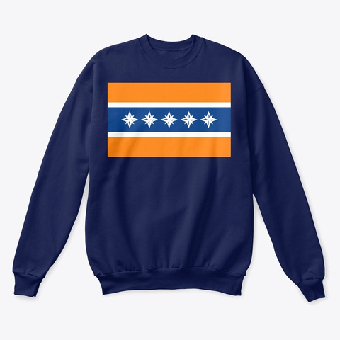 Albany Flag Merchandise Navy  T-Shirt Front