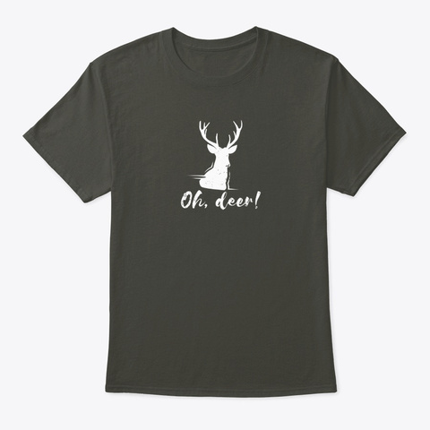 Oh Deer! Its Christmas Season Again Smoke Gray T-Shirt Front
