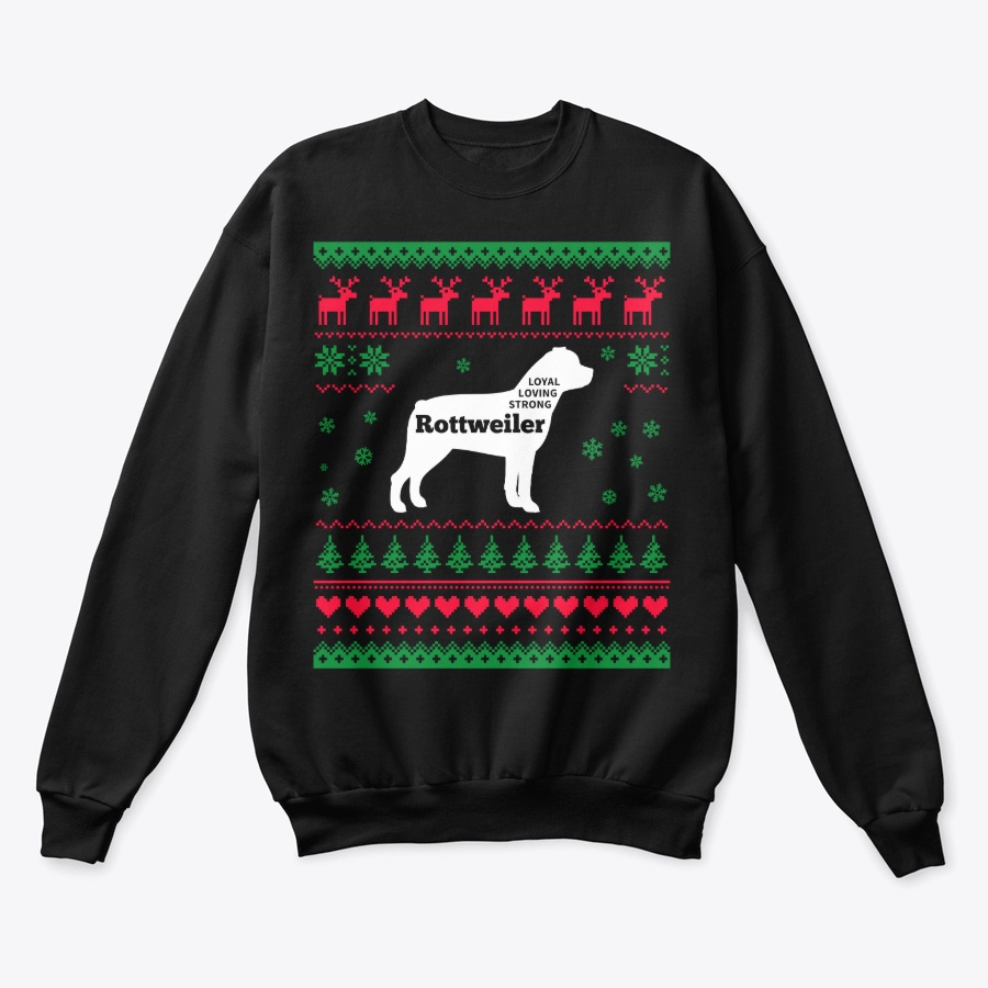 Rottweiler Ugly Christmas Sweater Unisex Tshirt
