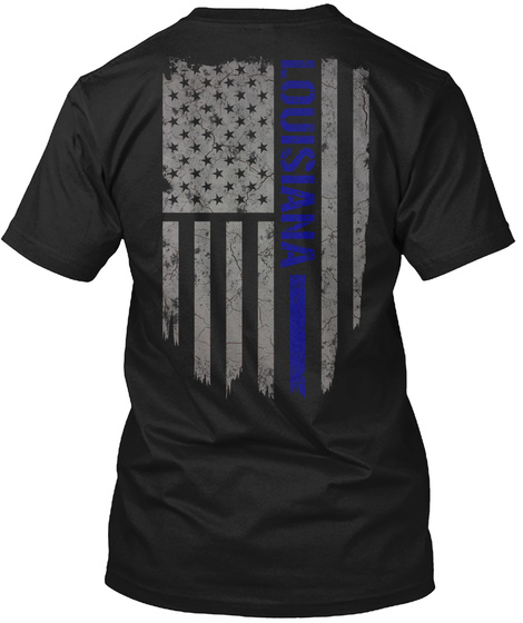 Louisiana Thin Blue Line Black T-Shirt Back