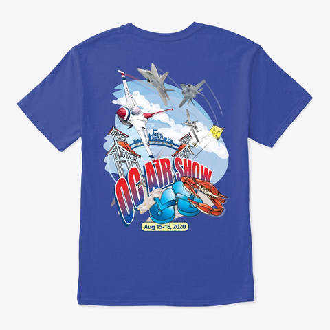 2020 Oc Air Show Official Merchandise Deep Royal Camiseta Back