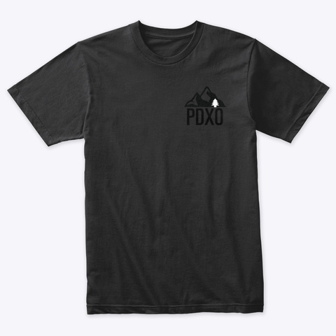 Pdxo Mens Signature T Vintage Black T-Shirt Front