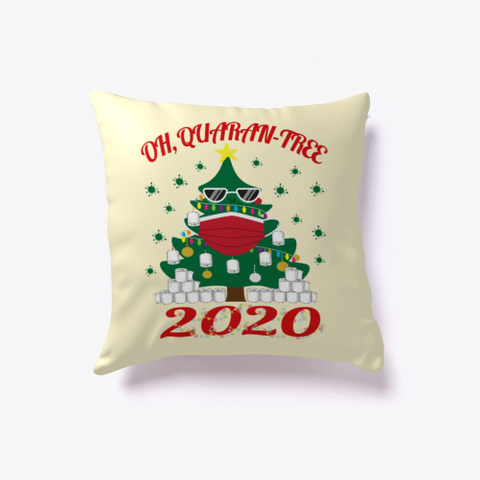 Oh Quaran Tree 2020 Funny Christmas Gift Light Yellow T-Shirt Front